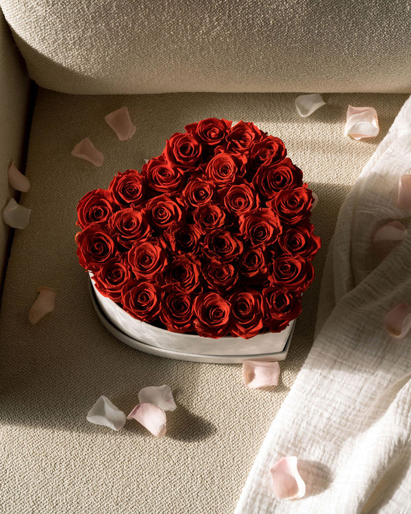 Heart Shaped arrangement (Red Heart Box)